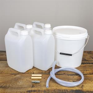 Birkesaft tapning udstyr / Sæt til tapning af birkesaft med 4 stk 5 liters dunke